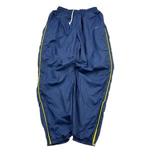 Vintage Nike Pants Women Large Blue Windbreakers Baggy 90s Y2K Track Suit 29x30